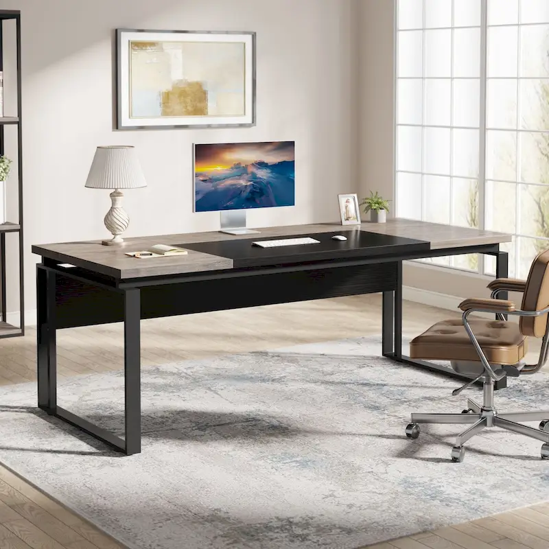 63 Modern Executive Computer Desk, 5FT Home Office Desk (Only Desk)