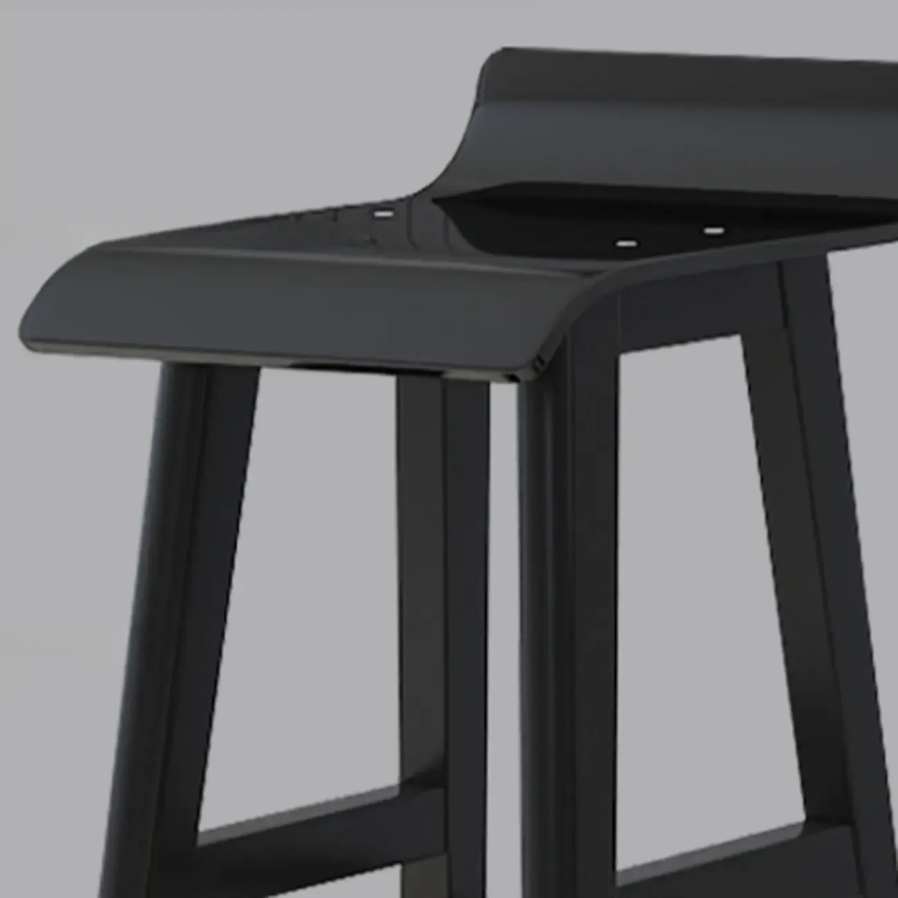 Acrylic Saddle Counter Height Wooden Bar Stools