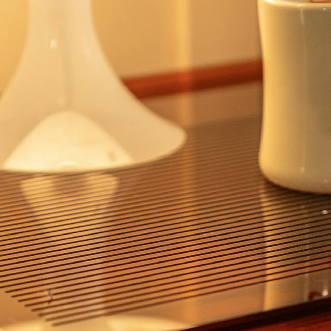 Modern Small Acrylic Nightstand with Drawer