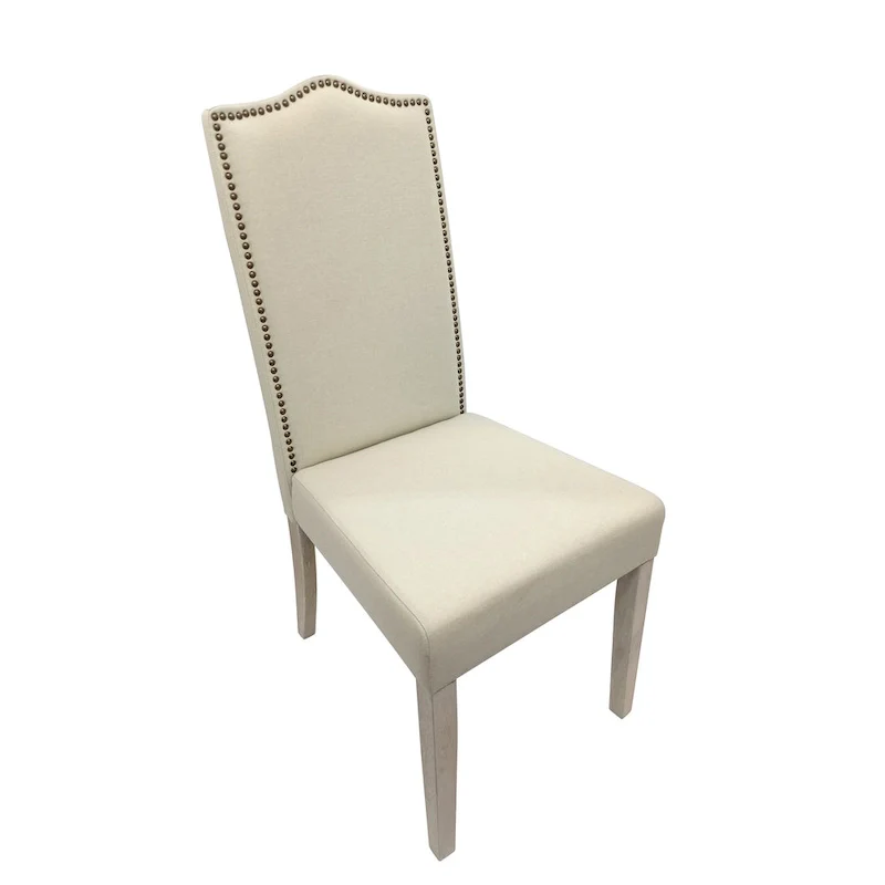 Romero Parson Chair - Natural Driftwood - Linen Upholstery