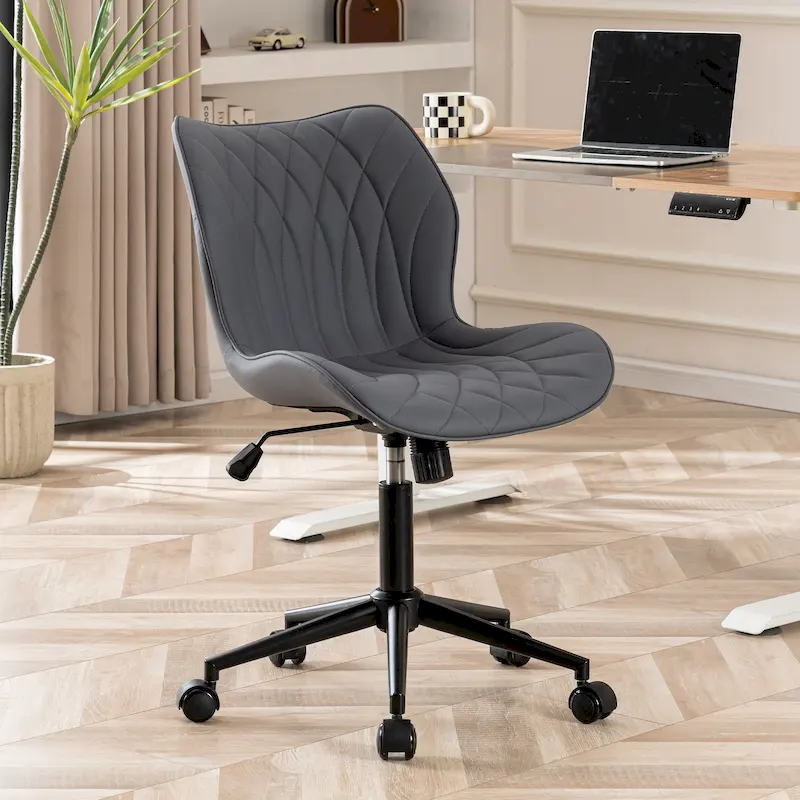 Swivel Armless Desk Chair Office Chairs Makeup Vanity Chair
