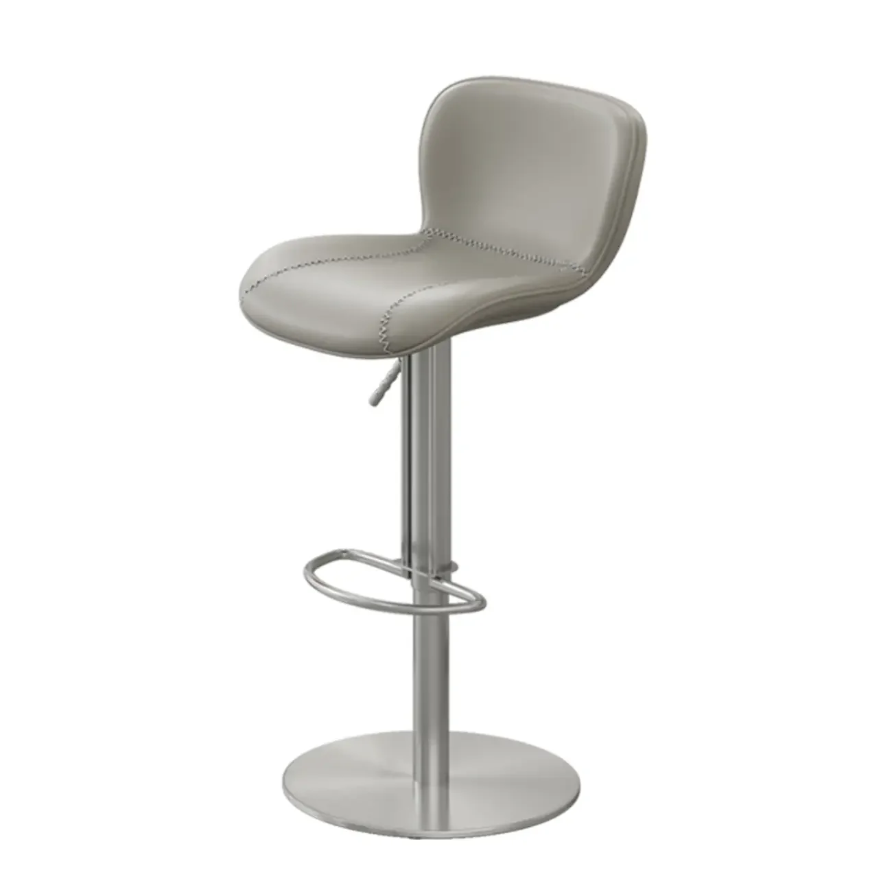 Modern Adjustable Leather Bar Stools Footrest for Kitchen