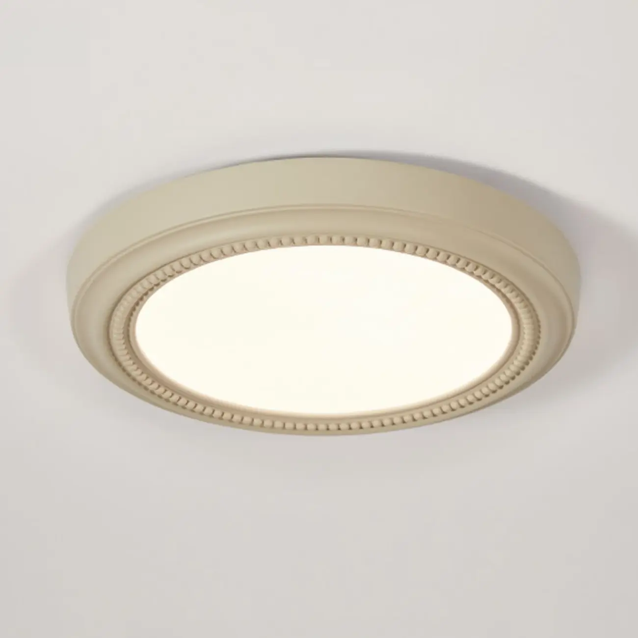 Elegant White Round Dimmable Flush Mount LED Ceiling Light