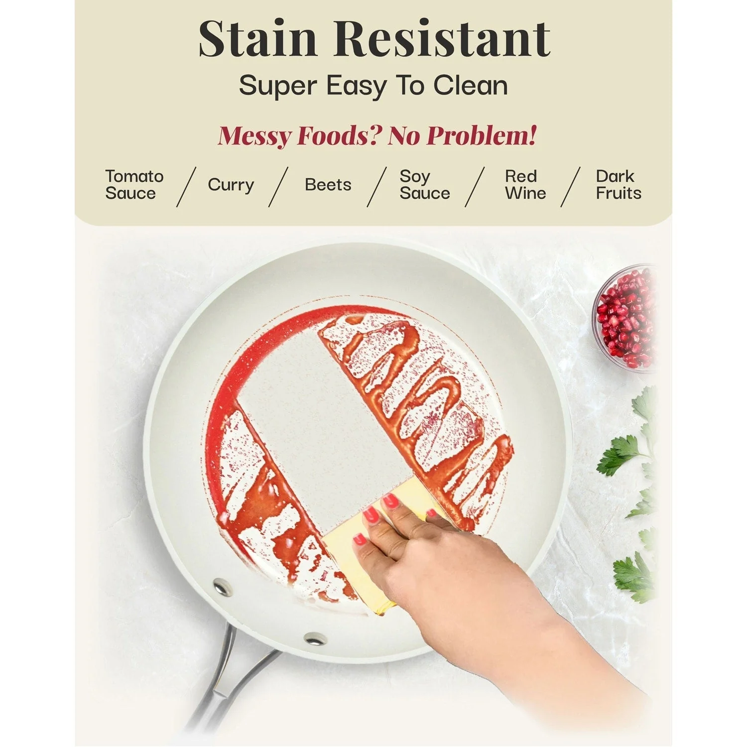 Gotham Steel Cream 12 Piece Pots and Pans Ultra Nonstick Ceramic Cookware Set with Stay Cool Handles