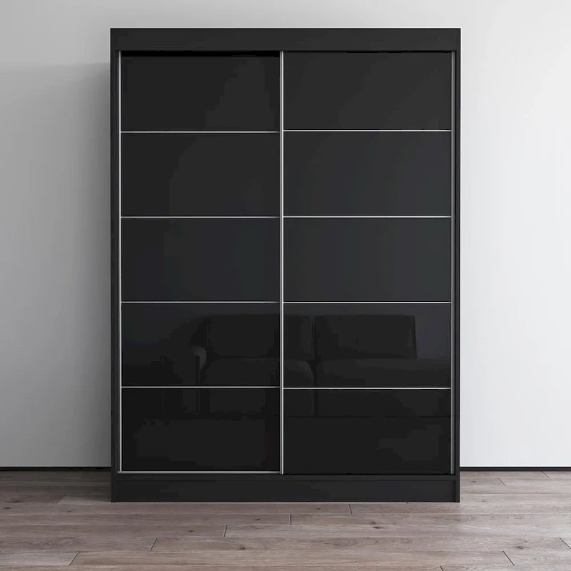 Aria 2 Door Modern High Gloss Wardrobe Armoire