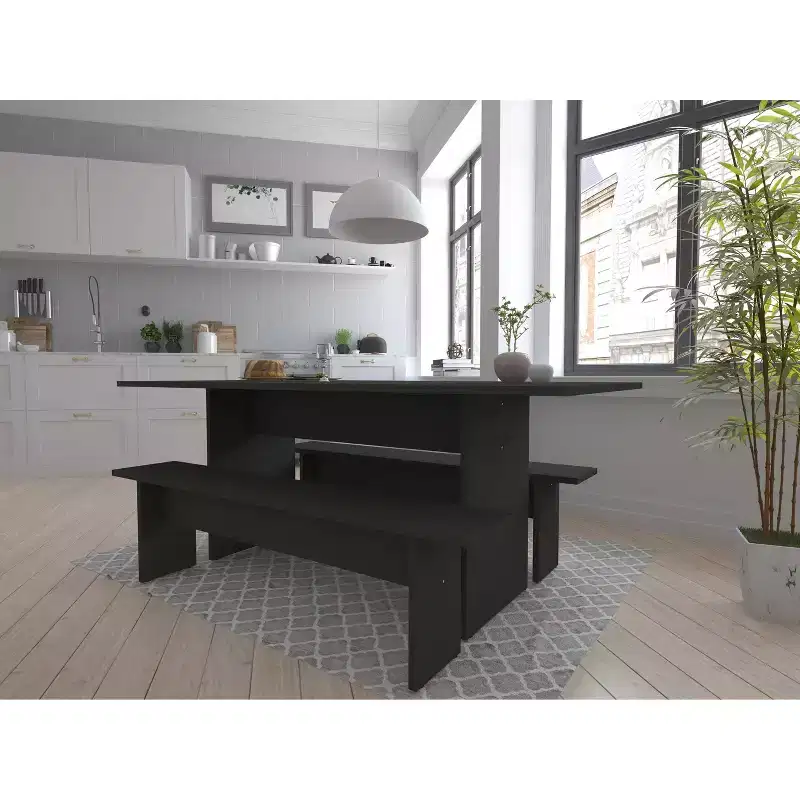 3pc Nomad 67.91" Modern Dining Set - Manhattan Comfort