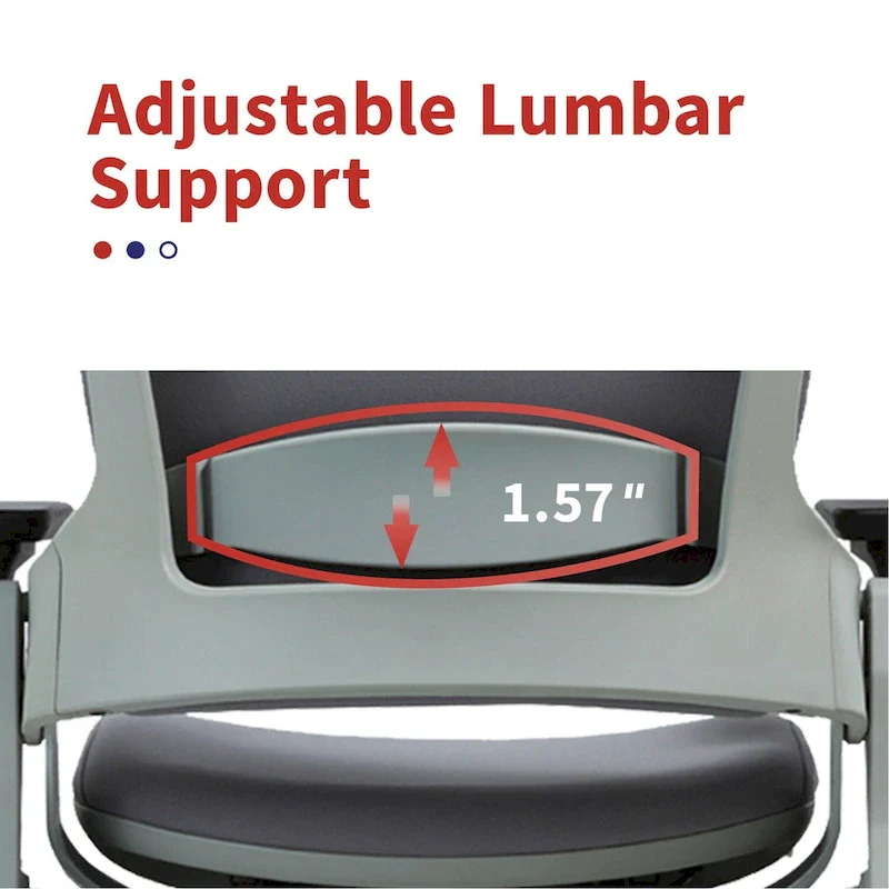 Furniture of America Hudson Modern Grey ANSI-BIFMA Certified Fabric Height Adjustable Office Desk Chair