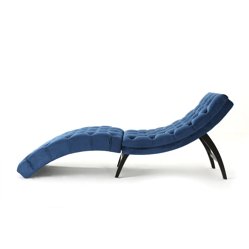 Garret Tufted Velvet Chaise Lounge by Christopher Knight Home