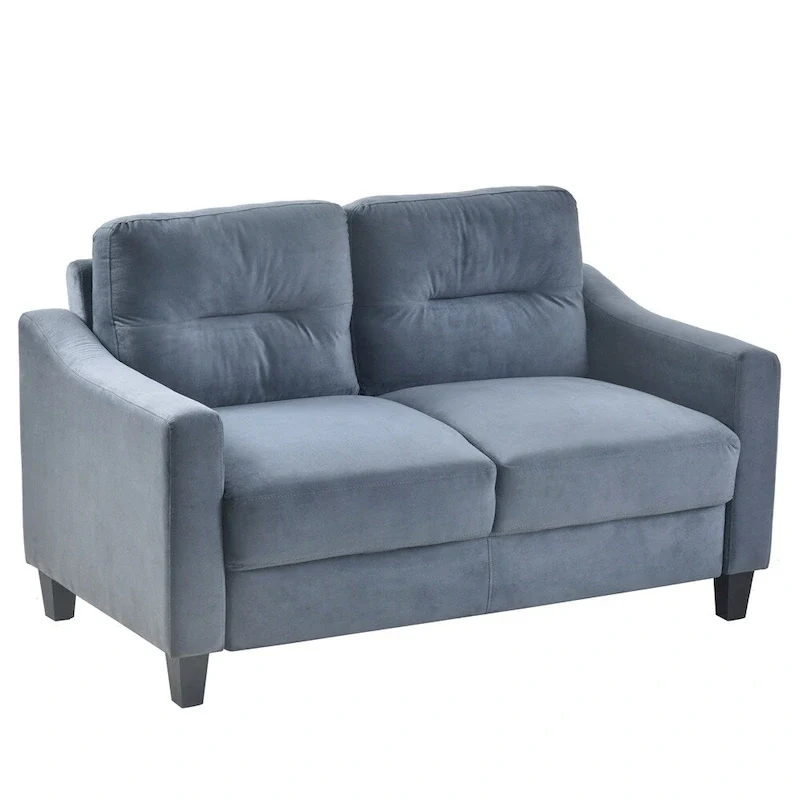 Fabric Sofa with Wood Frame and Legs
