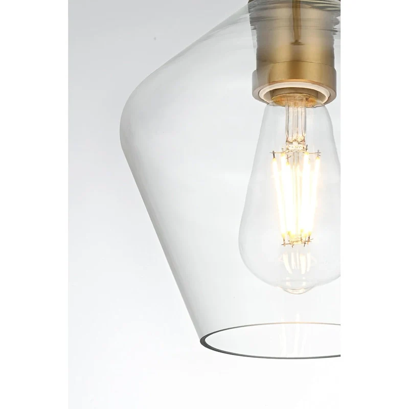 Elegant Lighting Gene Single Light 8  Wide Mini Pendant with Clear