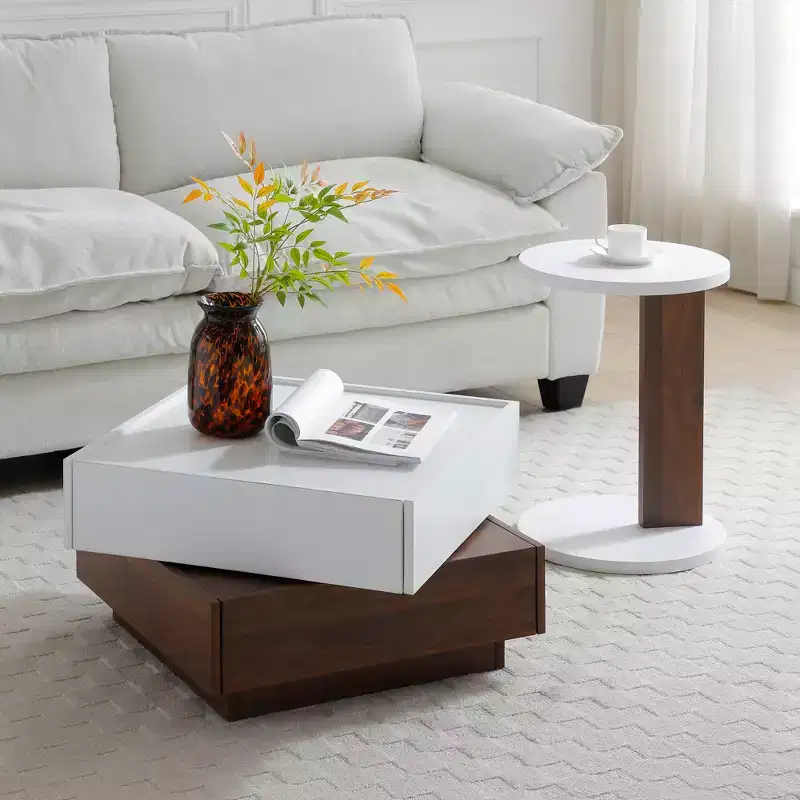 GDFStudio Upatoi C-Shaped Manufactured Wood End Table