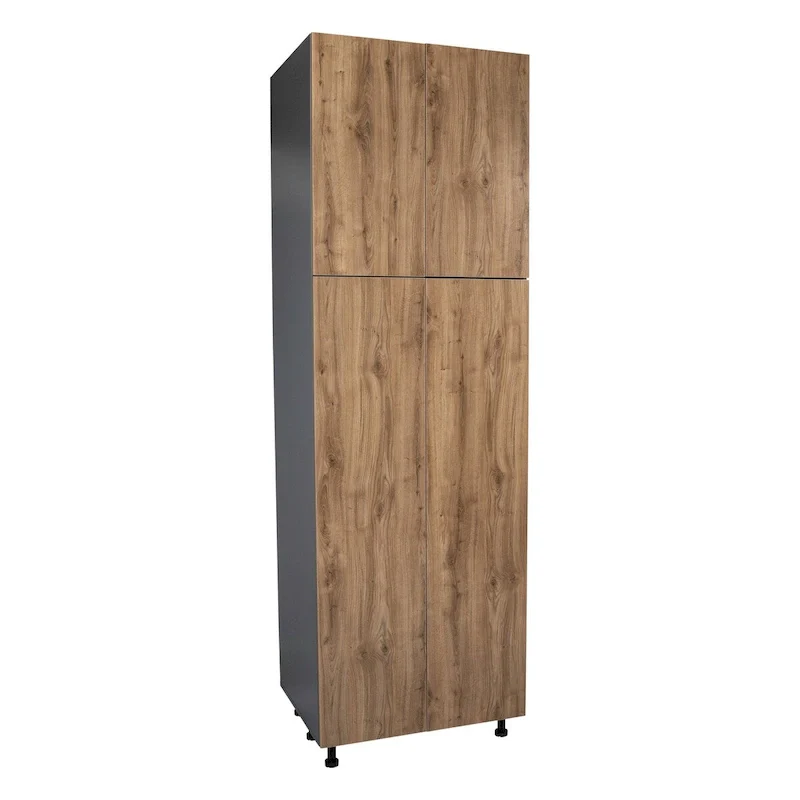 Brown / Off-White / White / Black / Grey / Clear Modern 4-Door Utility Kitchen Cabinet with Adjustable Shelves & Soft-Close Hinges, 36 Inch