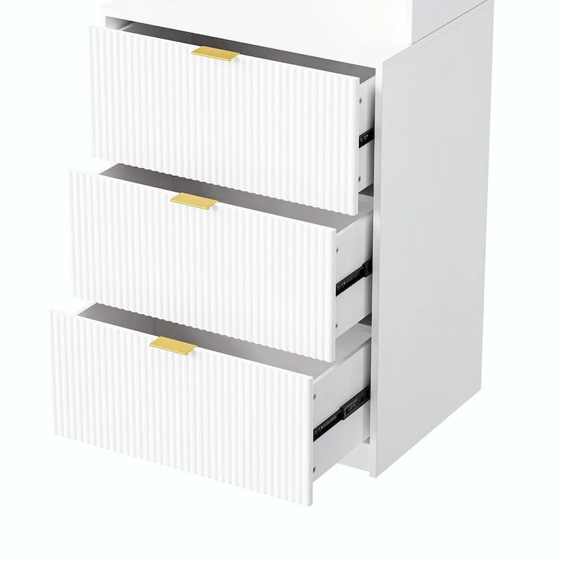 4-Piece Entertainment Wall Unit with 13 Shelves, 8 Drawers, and 2 Cabinets