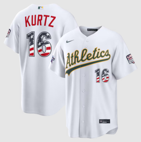 2026 All-Star Edition Stars & Stripes Athletics Nick Kurtz White Stadium Jersey