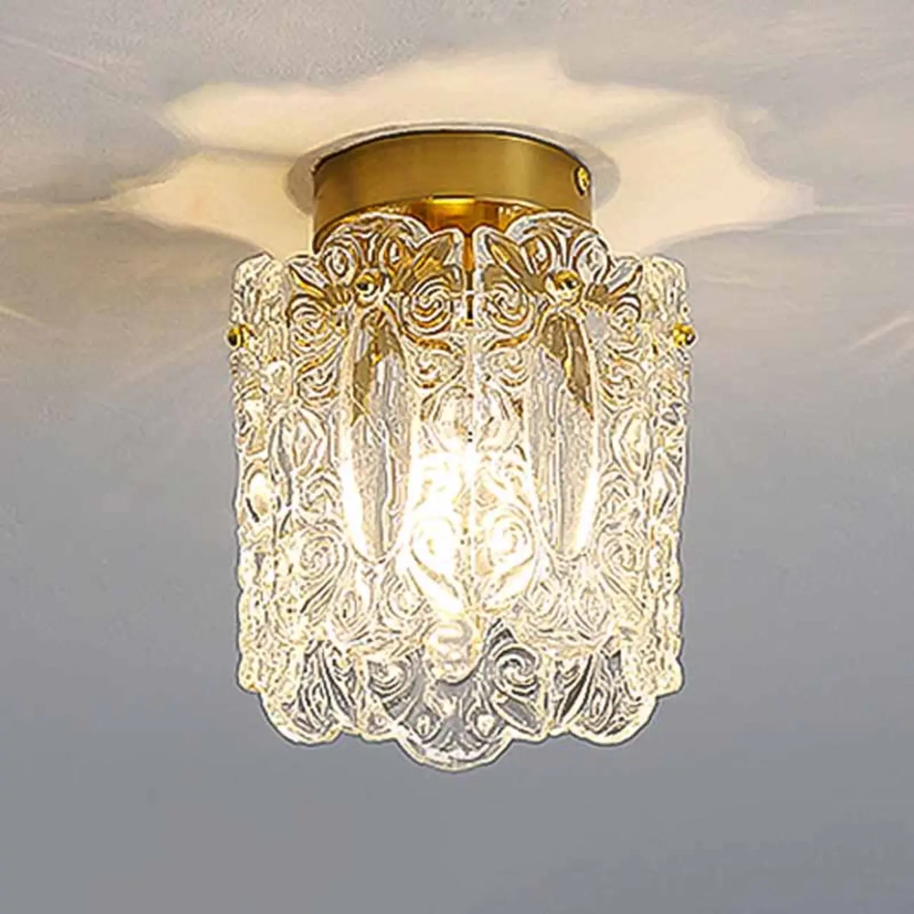 Modern Cylinder Semi-Flush Ceiling Light for Entryway Decor