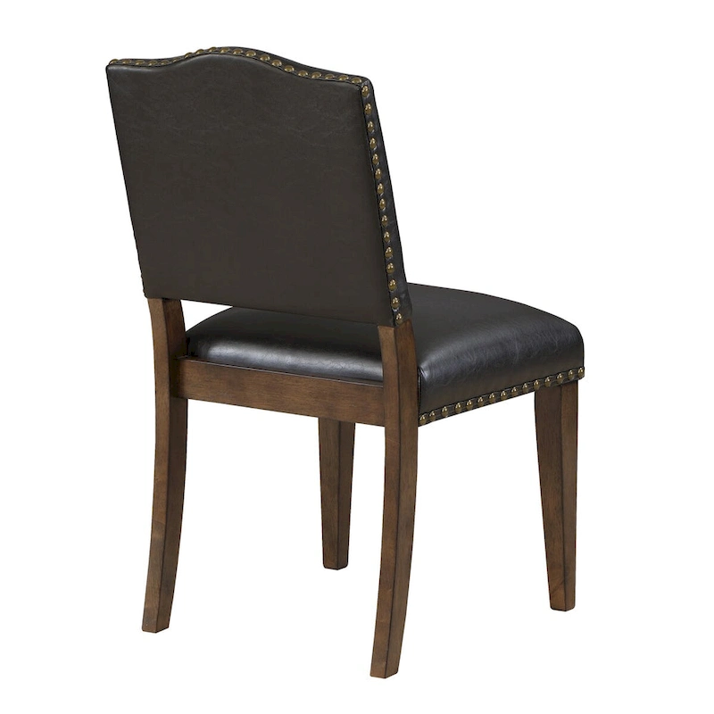 Dallas Brown Faux Leather Dining Chair with Nail Heads - by Greyson Living