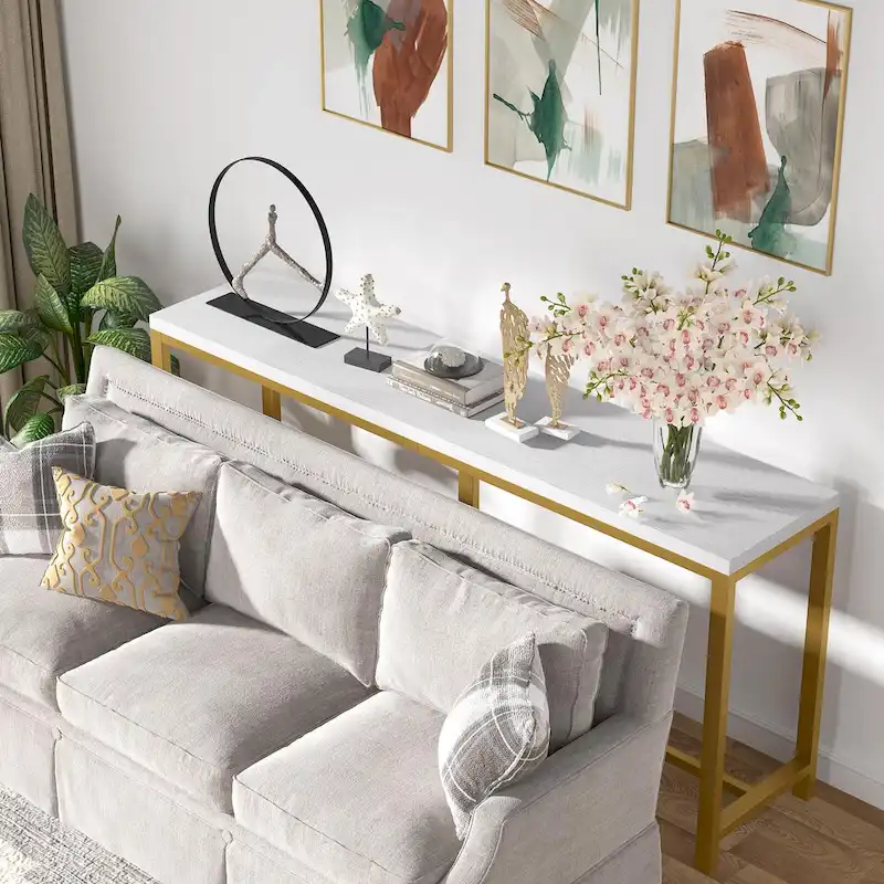 70.9 inch Extra Long Console Table Behind Sofa Couch, Narrow Entryway Table
