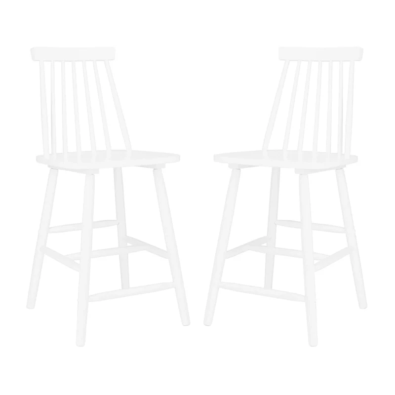 SAFAVIEH Zillah 24-inch Spindle Farmhouse Counter Stool (Set of 2) - 17.7 x 20.5 x 39.1 - 18Wx21Dx39H
