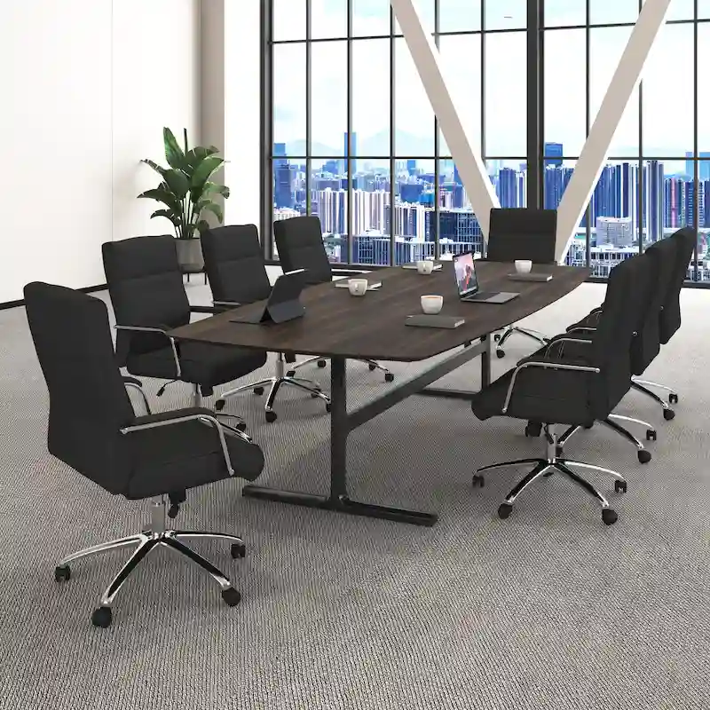 Grey / White / Black Executive Conference Chair – High-Back, Single Seat