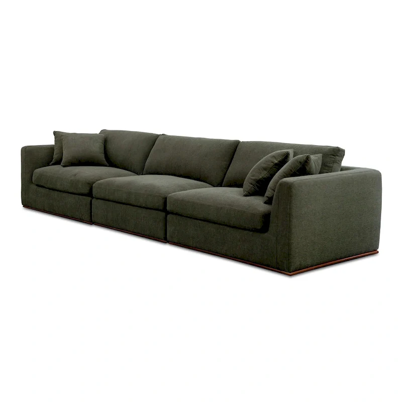 Rio Modular Sofa With Rubber Wood Base - 136.2 W x41 D x23.6 H
