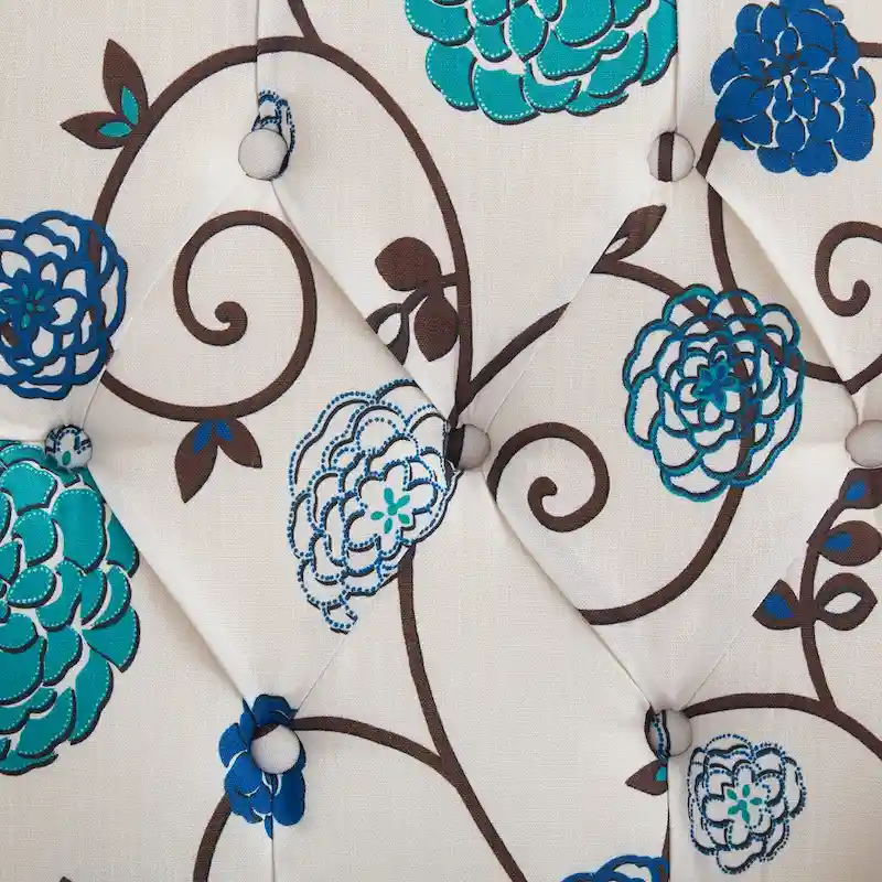 HUIMO Arm Chair Upholstered Button Tufted Accent Chair with Lumbar Pillow Beige/ Grey/ Light Blue/Brown