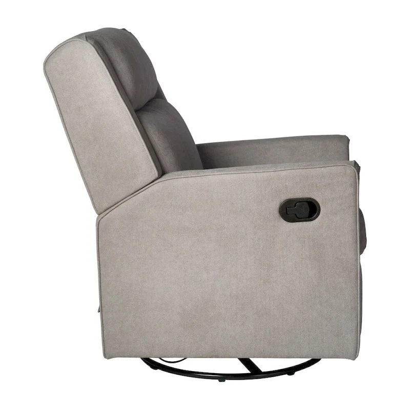 Classic Upholstered Manual Recline Rocking Swivel Glider Chair