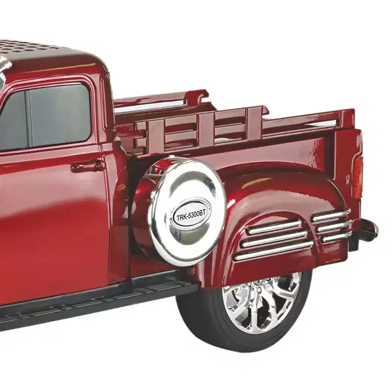 Audiobox Retro Ride 10-Watt-RMS Bluetooth Rechargeable Truck Speaker with FM Radio in Red