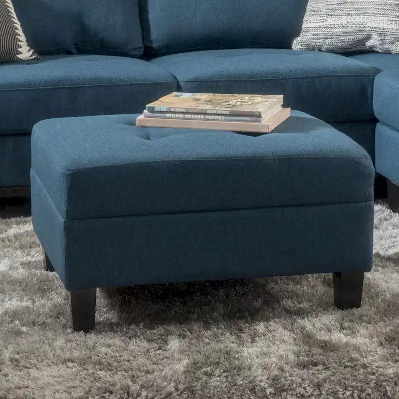 Tufted Fabric Ottoman