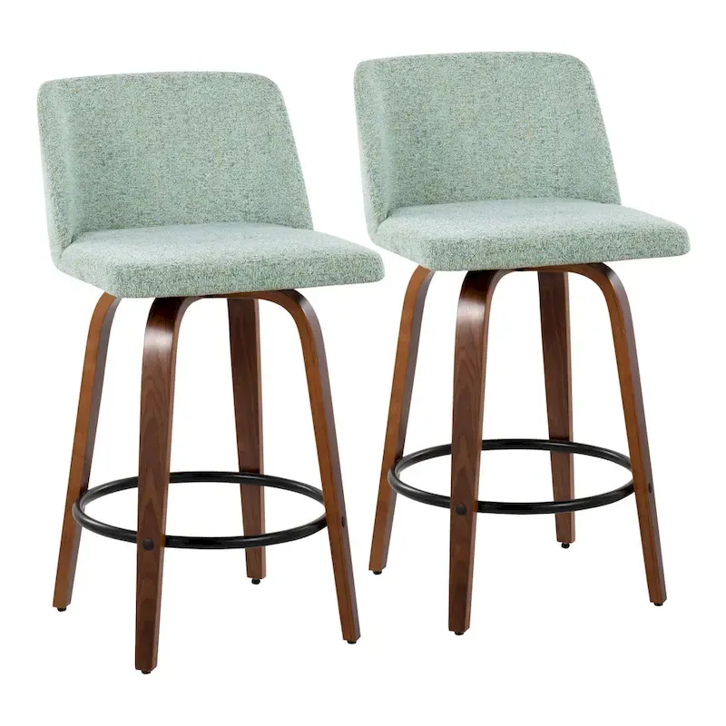 Carson Carrington Vallberga 26  Counter Stool with Black Round Footrest (Set of 2)