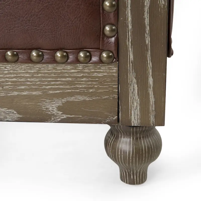 Castalia Nailhead Trim Chesterfield Sofa by Christopher Knight Home - 78.75 L x 33.50 W x 28.00 H