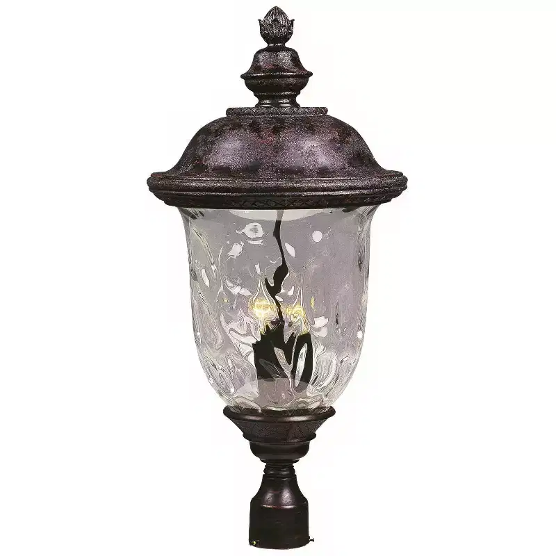 Maxim Carriage House 29 Bronze and Water Glass Outdoor Post Light