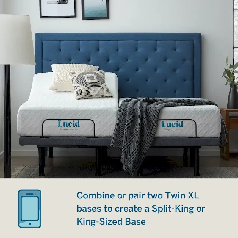Lucid Deluxe Adjustable Bed Base