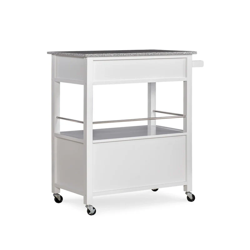 Barbara Rolling Mobile Kitchen Cart with Granite Top