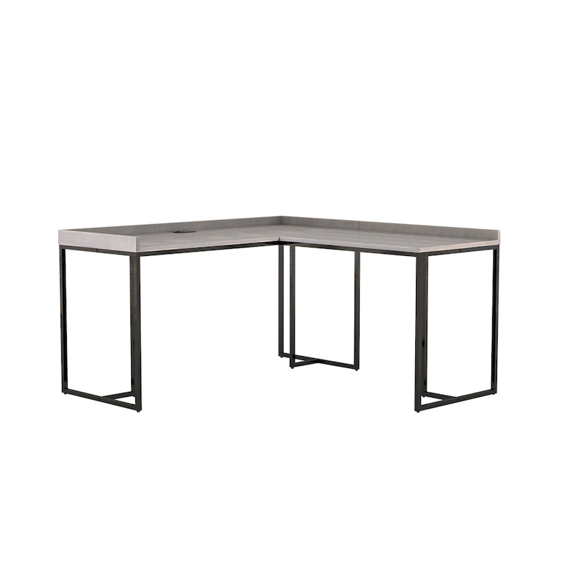 Magnus Industrial 59-inch Metal L-Shape Computer Desk with USB by Furniture of America