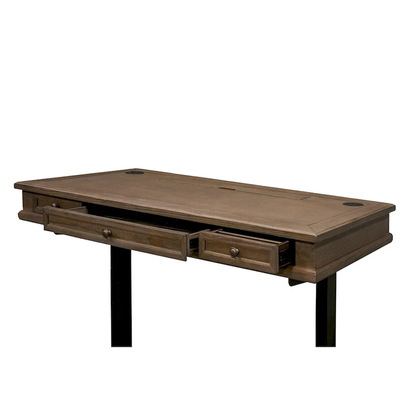 Carson Wood Electronic Sit/Stand Desk, Standing Desk, Gray