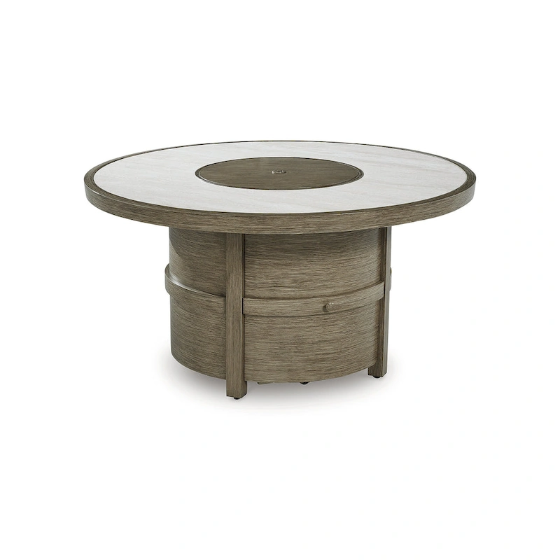 Signature Design by Ashley Rainier Ranch Beige Fire Pit Table - 47.99