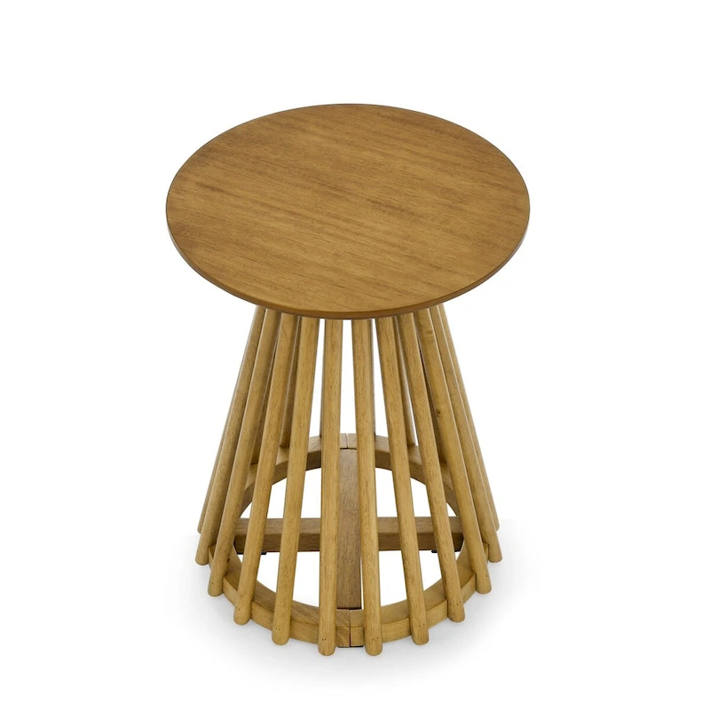 Modern Solid Wood Round Coffee Table