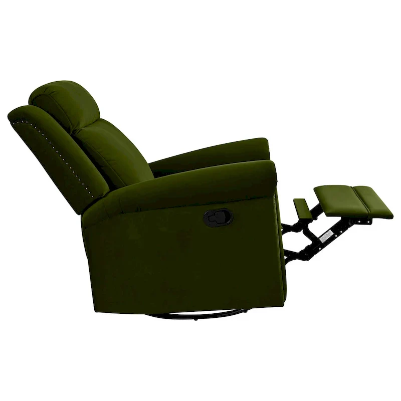 Marloo Modern Swivel Velvet Recliner Chair by Christopher Knight Home
