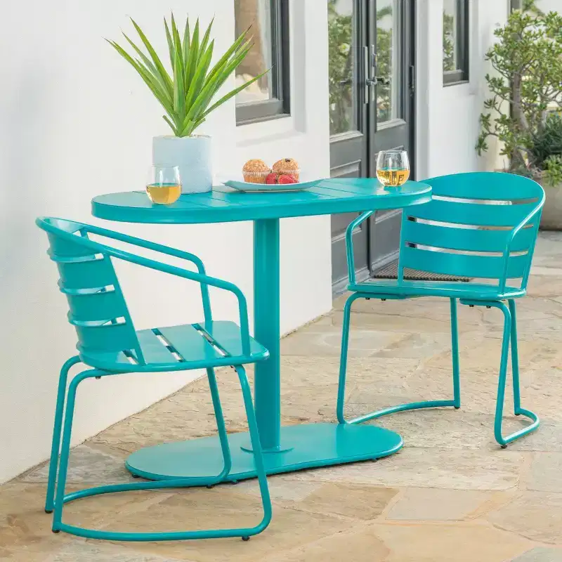 Santa Monica 3pc Iron Patio Bistro Set - Christopher Knight Home