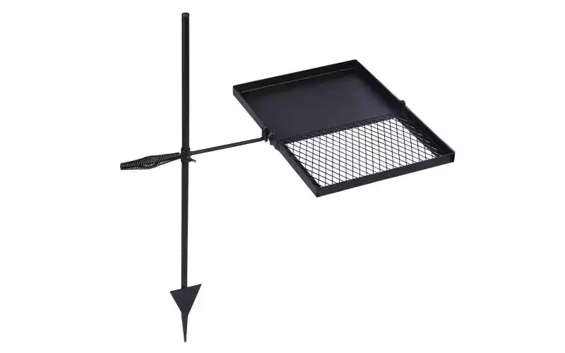 Karl Home Folding Swivel Campfire Grill Portable Cooking Grate Over Fire Pit