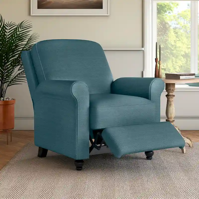 Caribbean Blue Push-back Recliner Chair