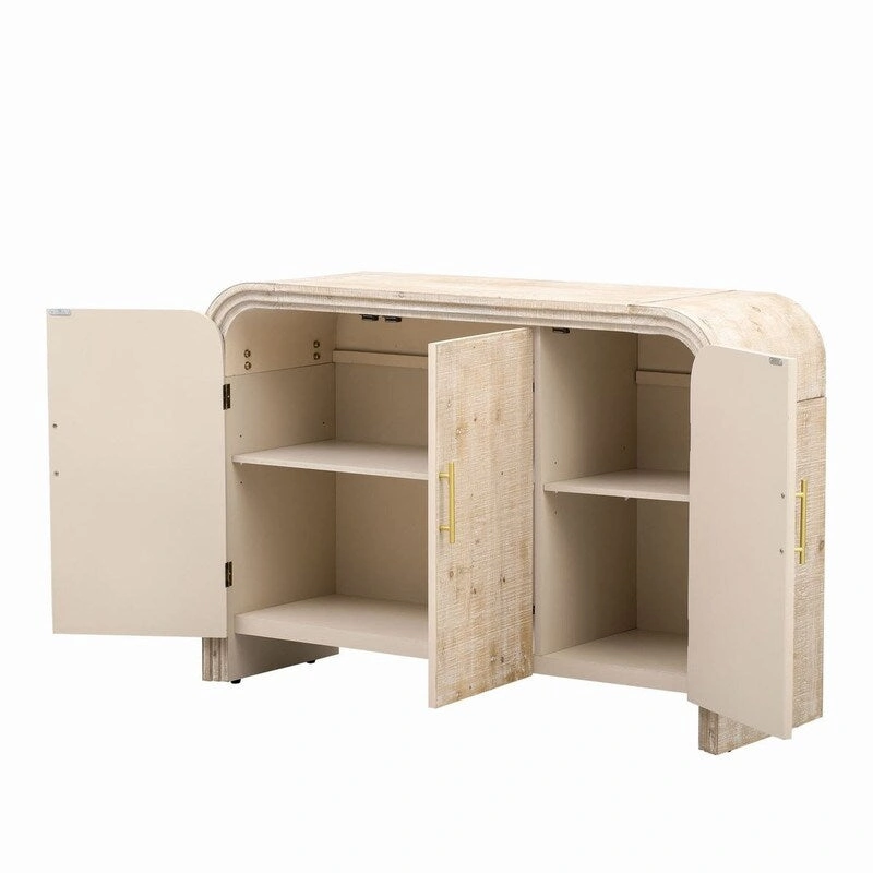 47.2 W Sideboard with Gold Handles and Adjustable Dividers - N/A