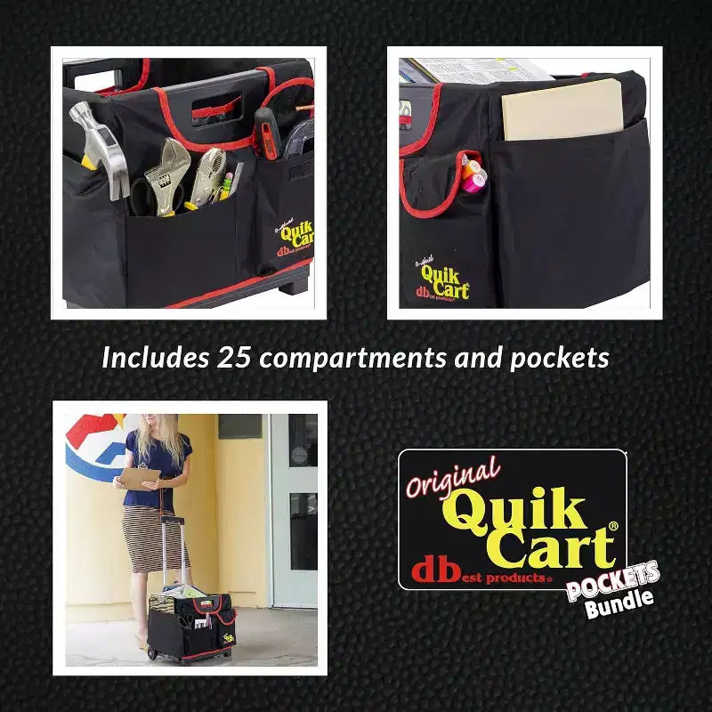 dbest products Quik Cart Pockets Bundle Sports Rolling Crate