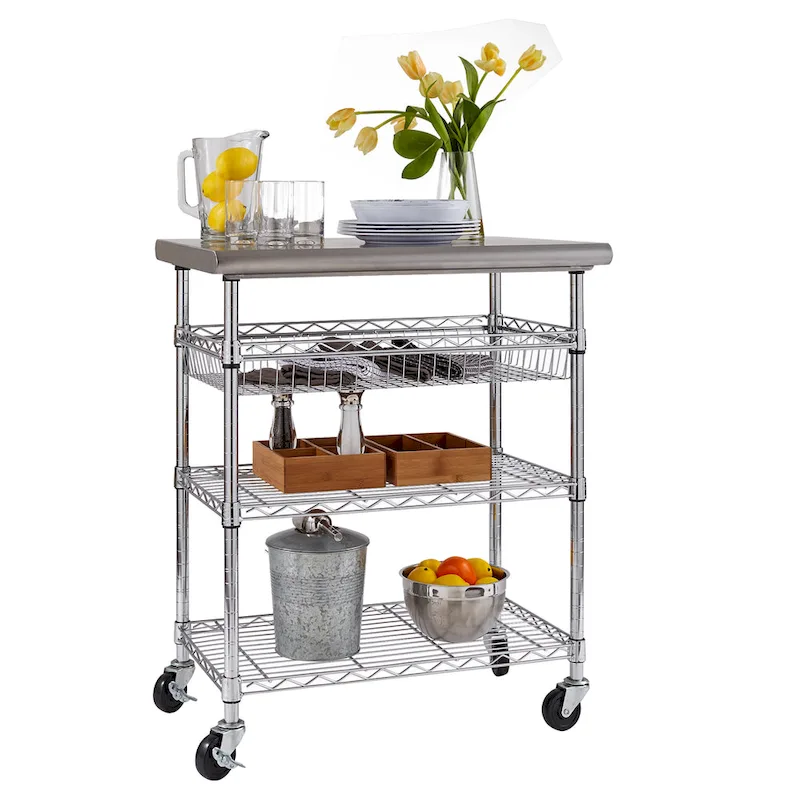 Stainless-Steel Utility Cart NSF, 30 W x 20 D x 36 H - N/A