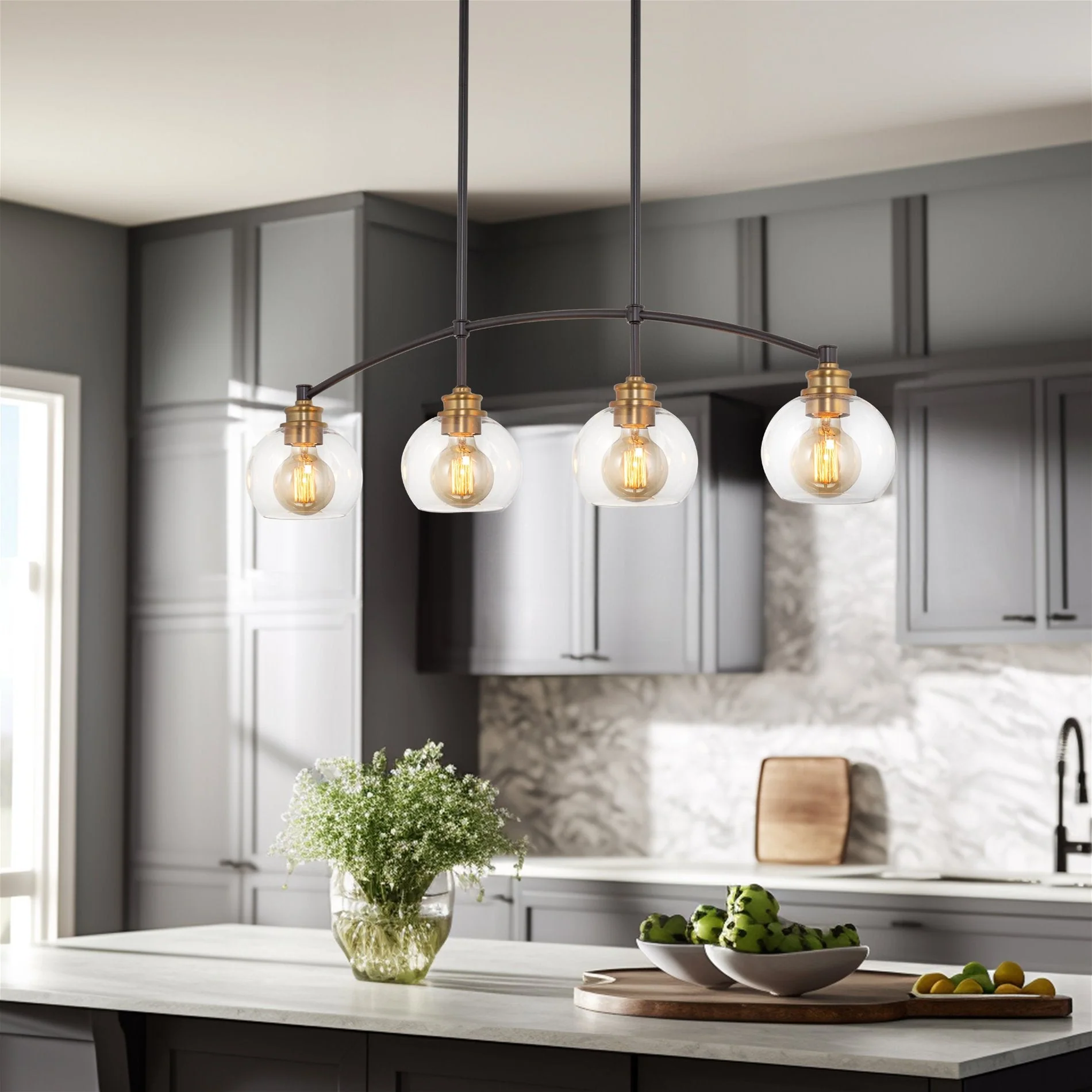 Odette 6 Clear Globe Glass Shades / Replacement Glass, 2-Pack