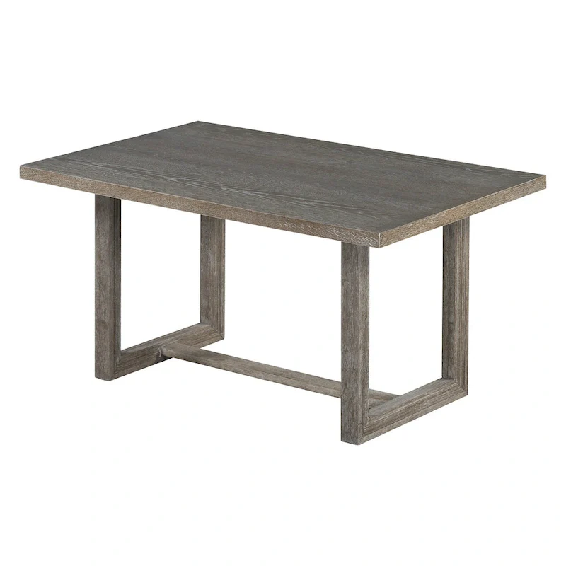 6 Piece Dining Table Chair Set, Wooden Kitchen Furniture Set with Acacia Wood Rectangular Table, 4 Chairs and 1 Bench