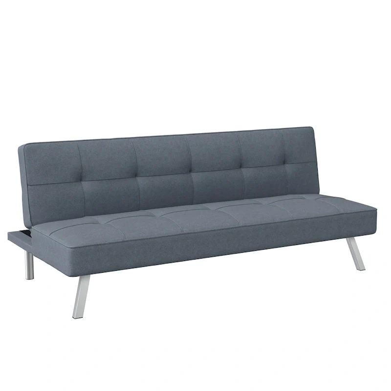Convertible Sofa with Finger Guard – Sofa, Lounger & Full-Size Bed
