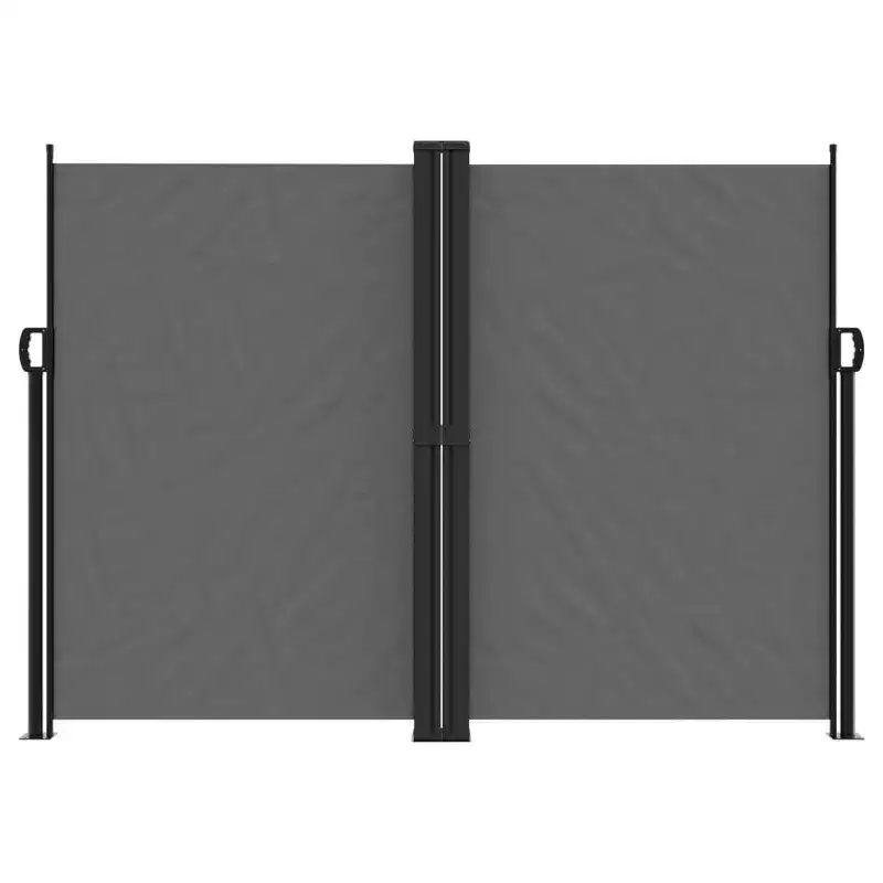 vidaXL Retractable Side Awning Anthracite 100% polyester with a PU coating