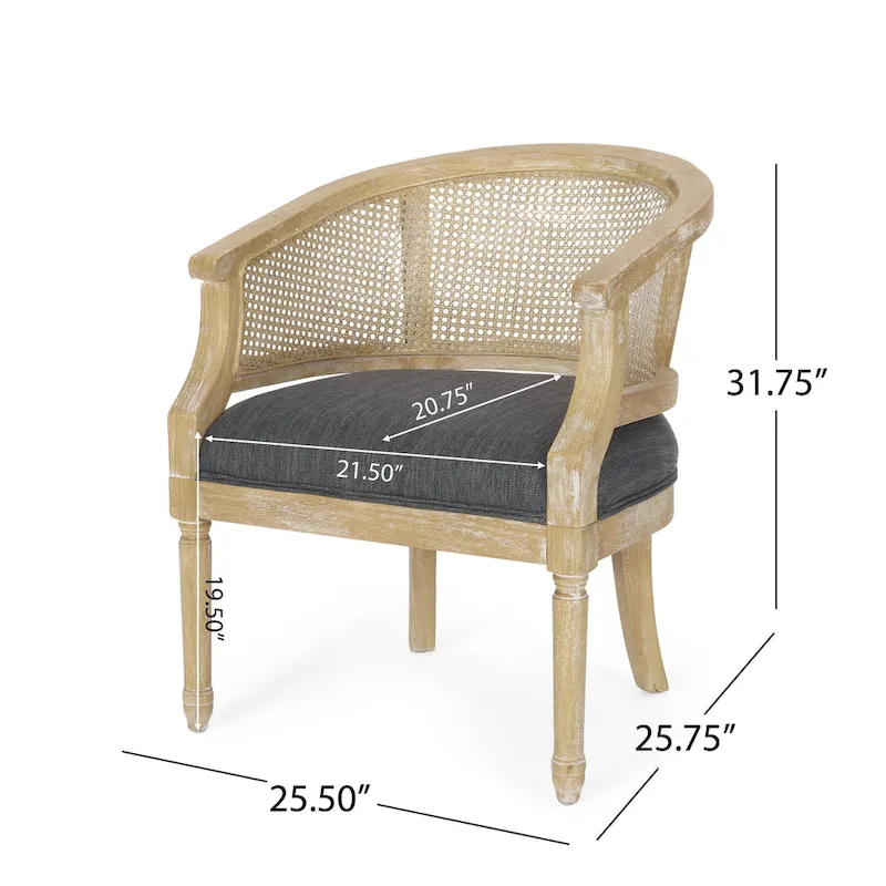 Steinaker Wood and Cane Accent Chair
