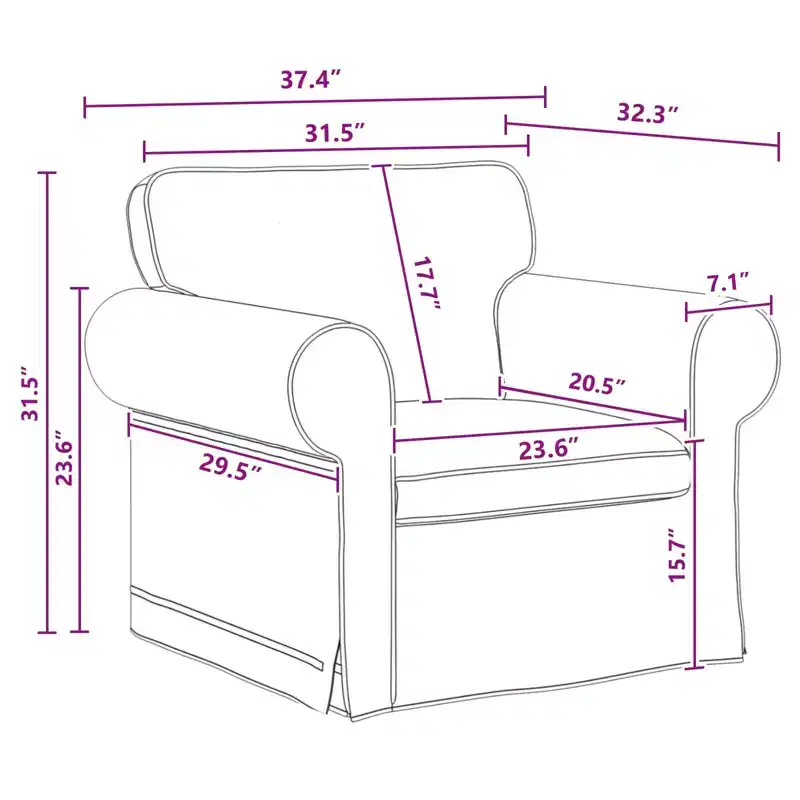 vidaXL Sofa Set 2 pcs Dark Grey 68.90 x 32.28 x 31.50 in Fabric